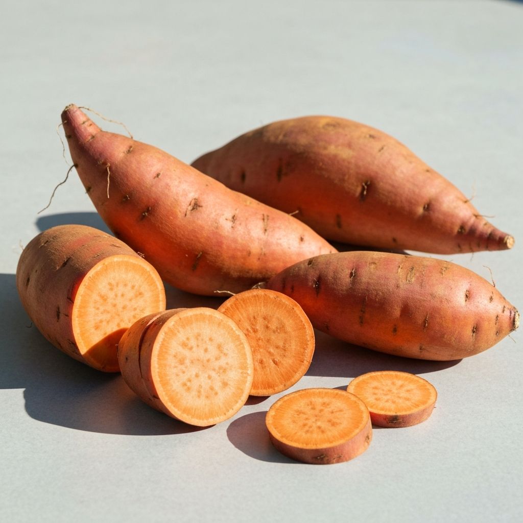 Fresh orange sweet potatoes